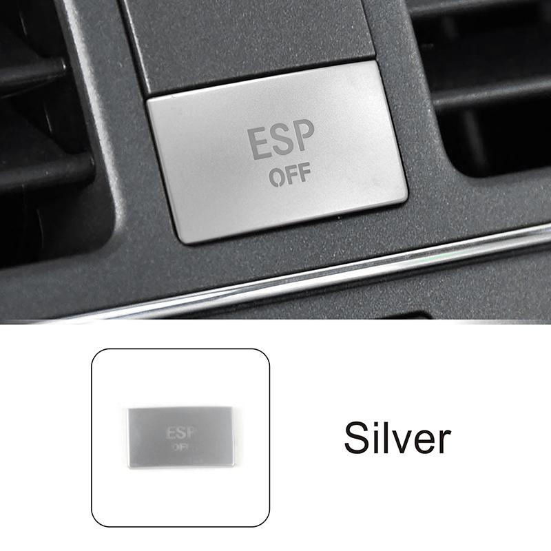 For Mercedes Benz C Class W204 2008-2010 GLK X204 Car Console ESP Button Cover Sequ Trim Interior Accessories Sticker Decals серебряный
