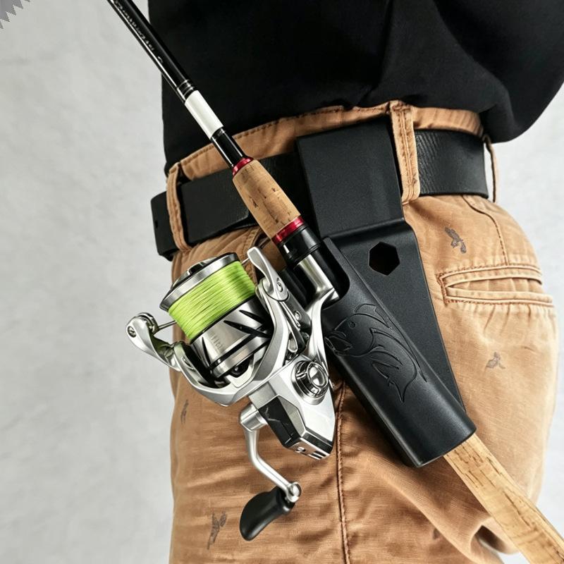 Portable Fishing Rod Holder Belt Mounted Rod Support Bracket Wear Resistant Outdoor Hand Free Fishing Accessory