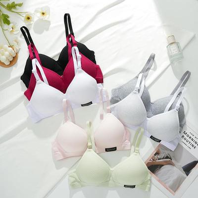 Southeast Asia Women's Cotton Wireless Uplift Bra - Simple, Thin & Comfortable for Students