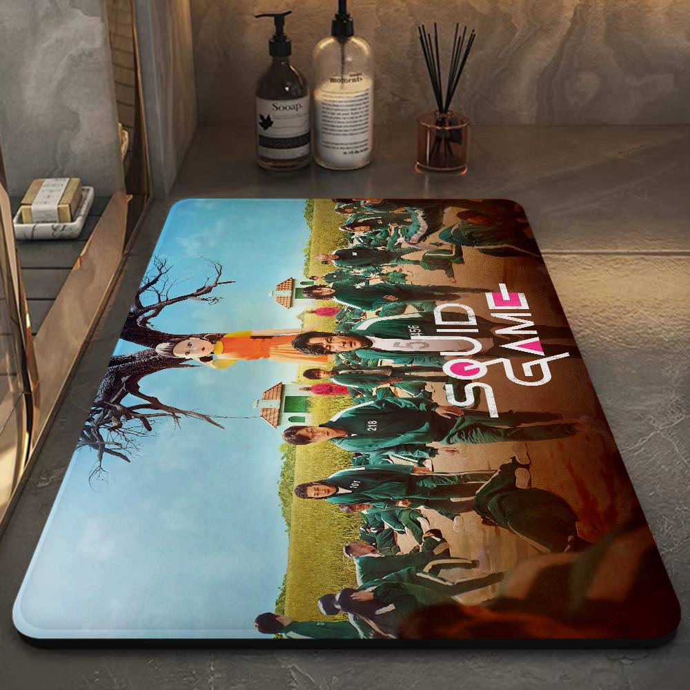 TV Game S-Squids Floor Mat Cheaper Anti-slip Modern Living Room Balcony Printed Bedside Mats