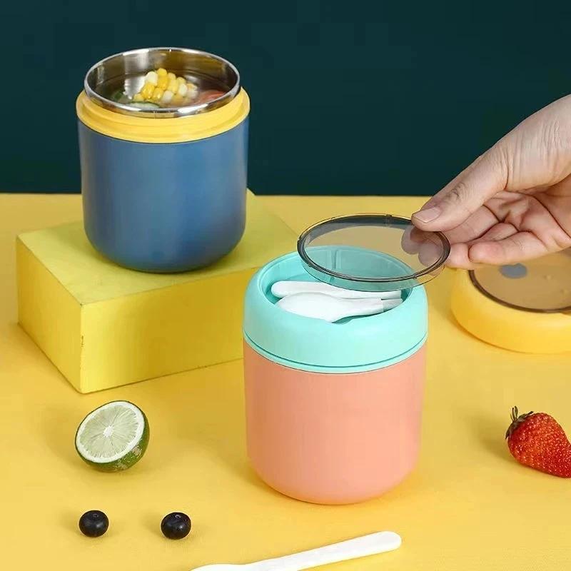530ml/710ml Stainless Steel Food Thermal Jar Insulated Soup Cup Thermos Containers Lunch Box Thermo Keep Hot for School Children
