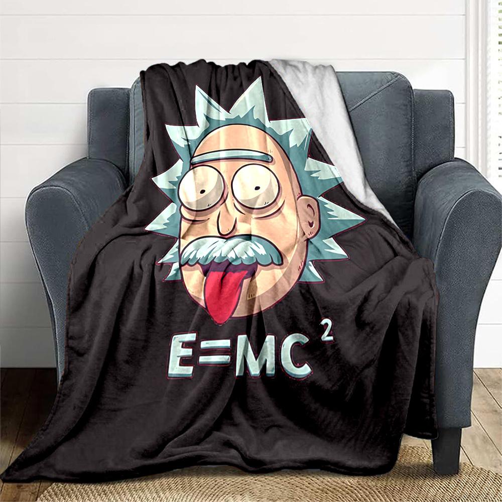 1 Stück Rick & Morty Flanell-Kuscheldecke Leicht Weich Warm Ganzjahresdecke für Sofa, Bett, Reise, L1028108