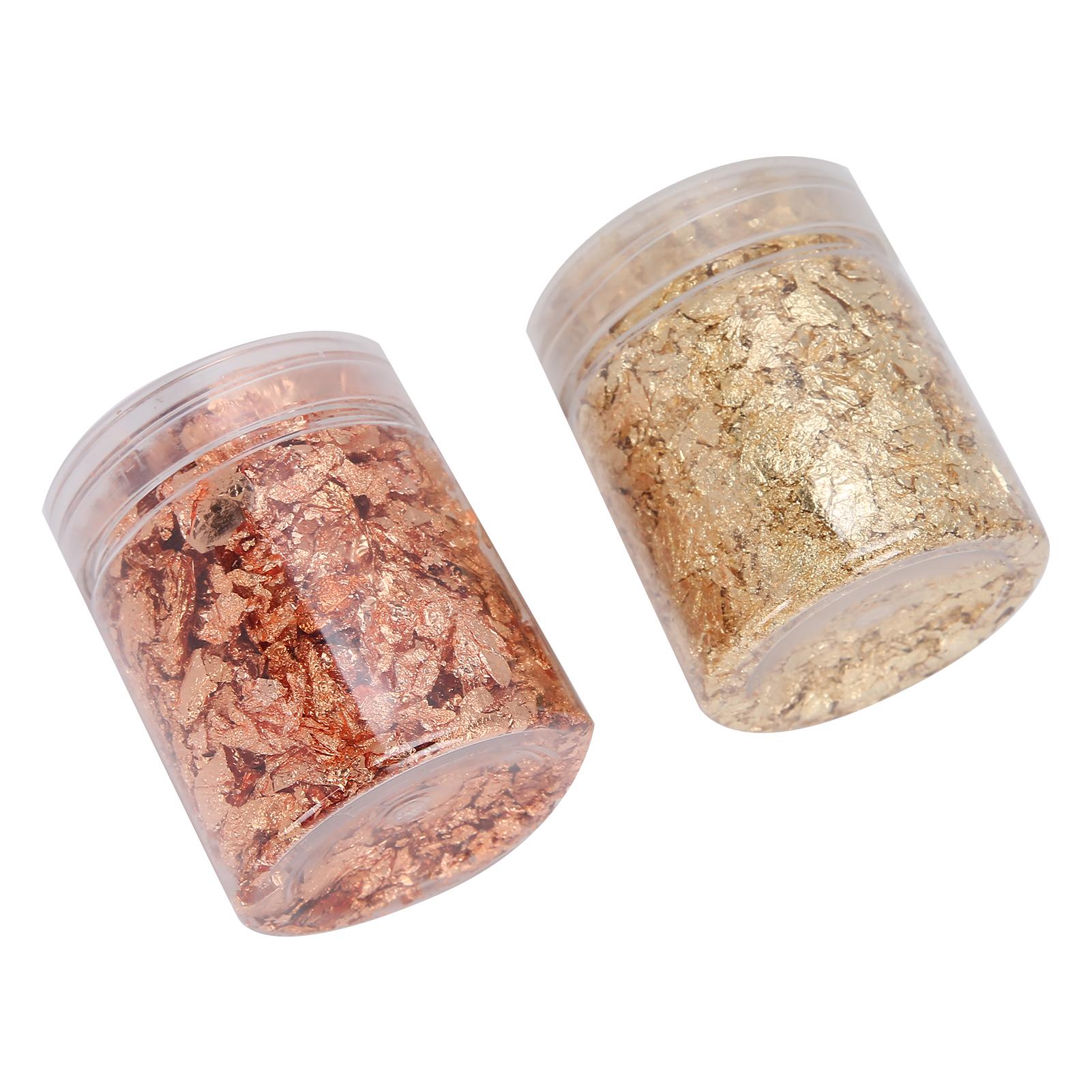 

2 шт. 5 г DIY золотые хлопья для украшения ногтей золотая фольга для маникюра поделки живопись (Медь + Латунь)