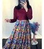 Beautiful Printed Chicken Shifli Cotton Midi Gown Dress Indian Party Wear Tunic Kurti Kurta