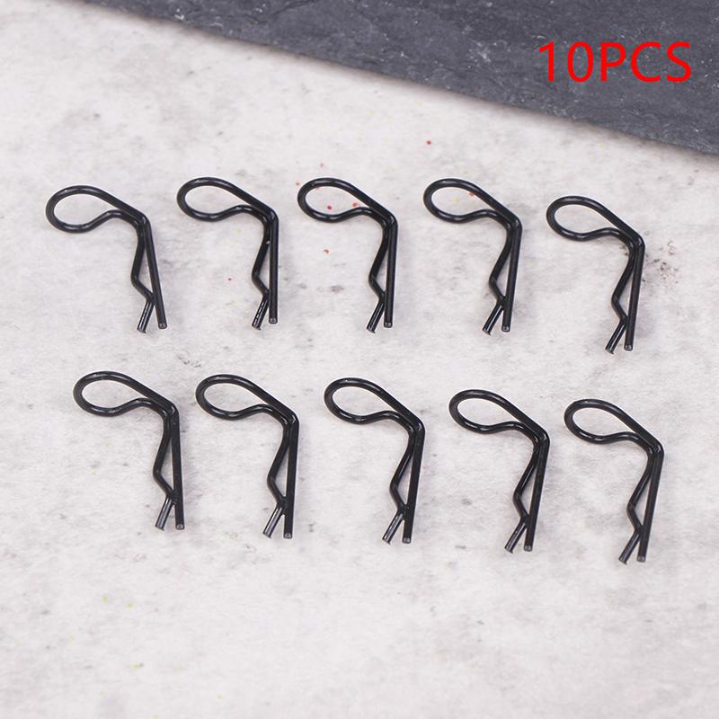 10Pcs Rc Body Clips 90-Degree Angle Springy Pins Bent Springy Pins For 1/8 1/10 1/12 Scale Model Car Truck Crawler Truck