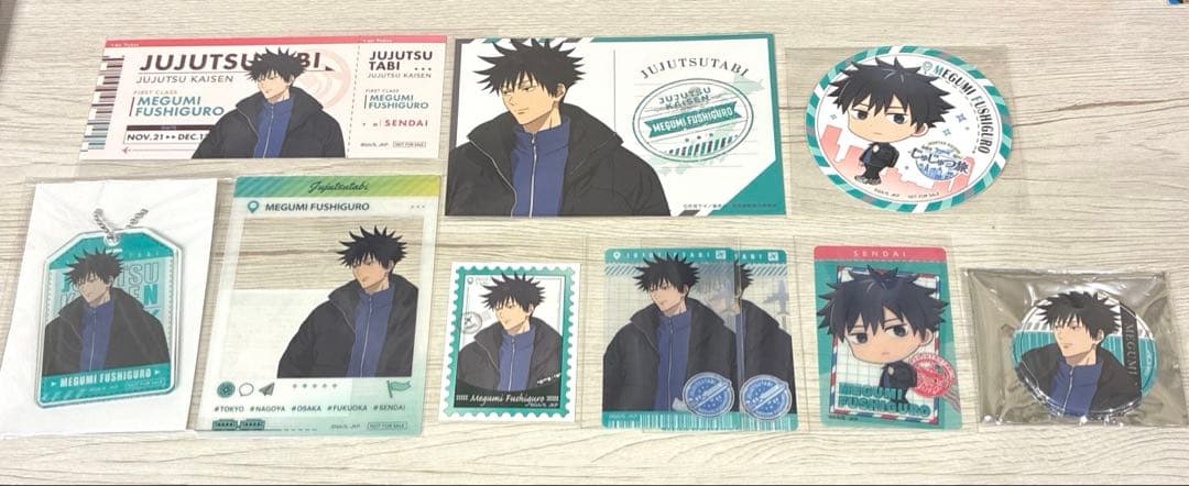 [USED] Jujutsu Kaisen Jujutsu Journey Sendai Acrylic Keychain Card Coaster Can Badge Bonus Item Fushiguro