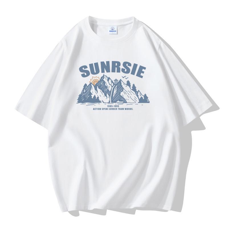 QICED Sommer kortermet t-skjorte herre trendy skjorte med o-hals