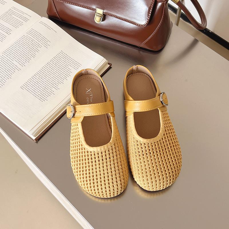 Fashion 2025 New Women's Summer Hollow Out Woven Breathable Slip-On Sandals Slipper Flat Heel Anti-Slip Casual Plastic Thong Slippers