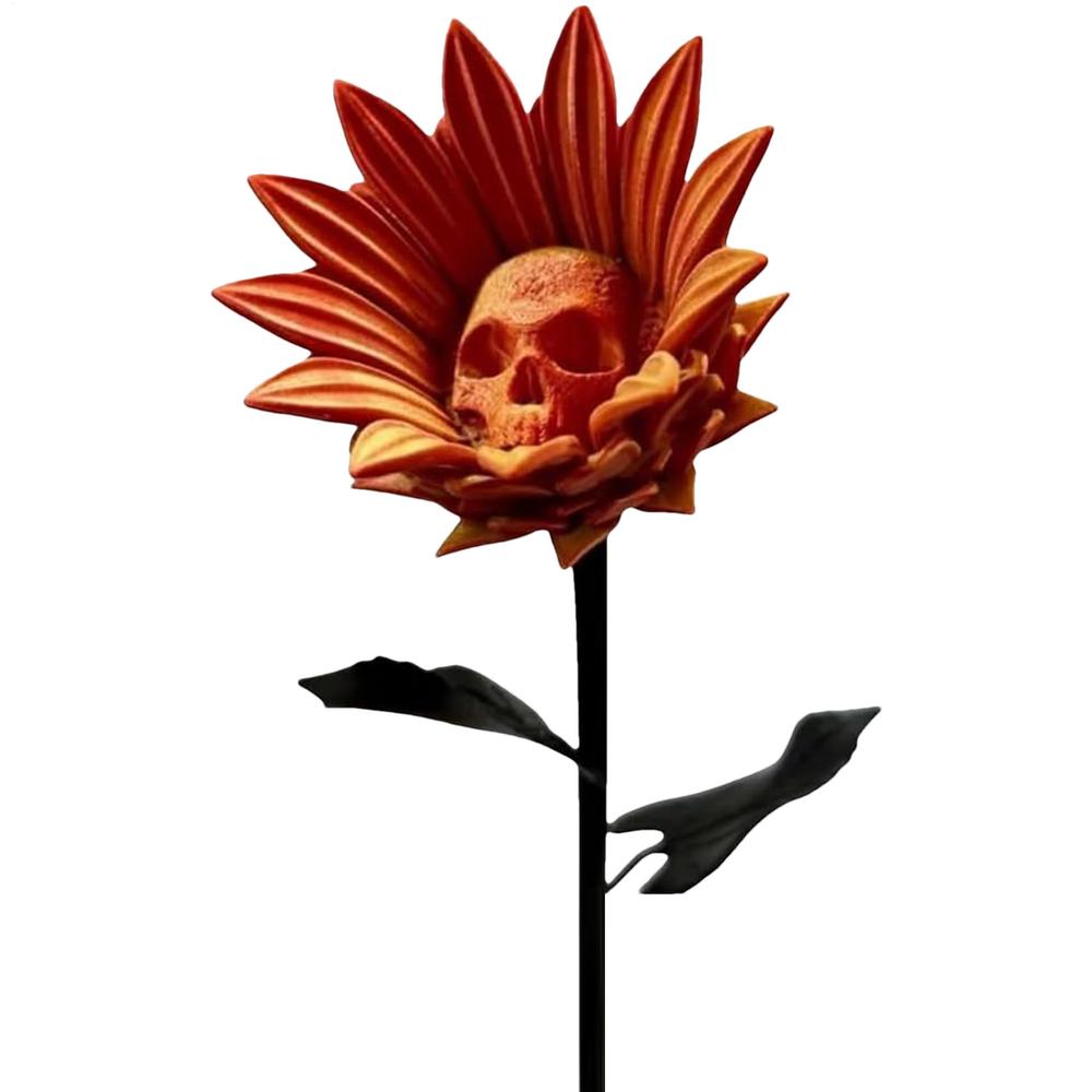 

Halloween Skull Sunflower Halloween Sunflower Skulls Yard Signs Table Centerpieces Gothic for Farm Outdoor Pathway Vase