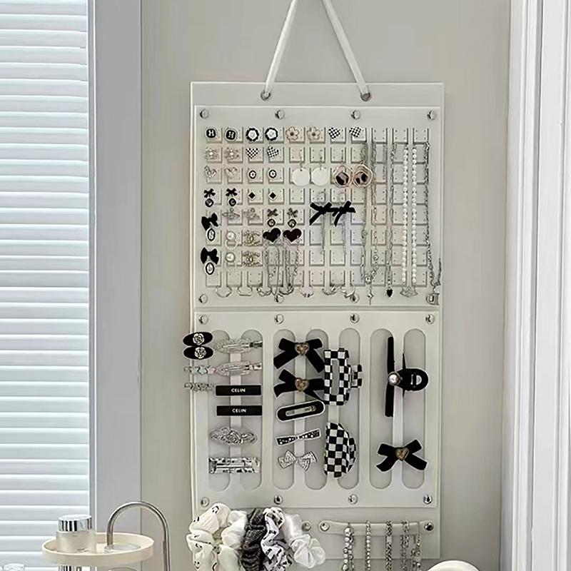 თმის სამაგრი საყურე ორგანიზატორი დიდი ტევადობის თავსაბურავი, კედელზე ჩამოკიდებული სამაგრი შესანახი საკიდი სივრცის დამზოგავი კედლის დეკორი