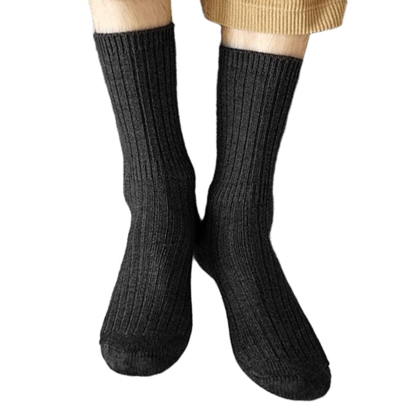Wool Socks Men Winter Thermal Wool Hiking Socks Thick Warm Crew Socks Cotton Boot Socks Casual Dress Socks Ankle Socks