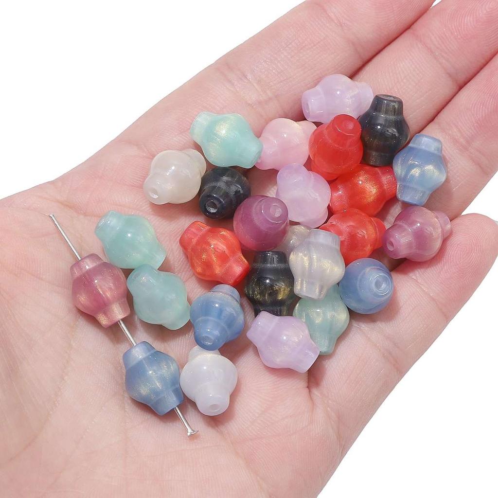 10x12mm Resin Starry Sky Lantern Beads Loose Spacer Beads for Bracelet Earring Necklace Keychain DIY Jewelry Making Accessories