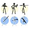 Stickman Ornament Multi-Purpose Action Figure Decor Mysterious Design Stress Relief Toy with Fully Poseable Robot