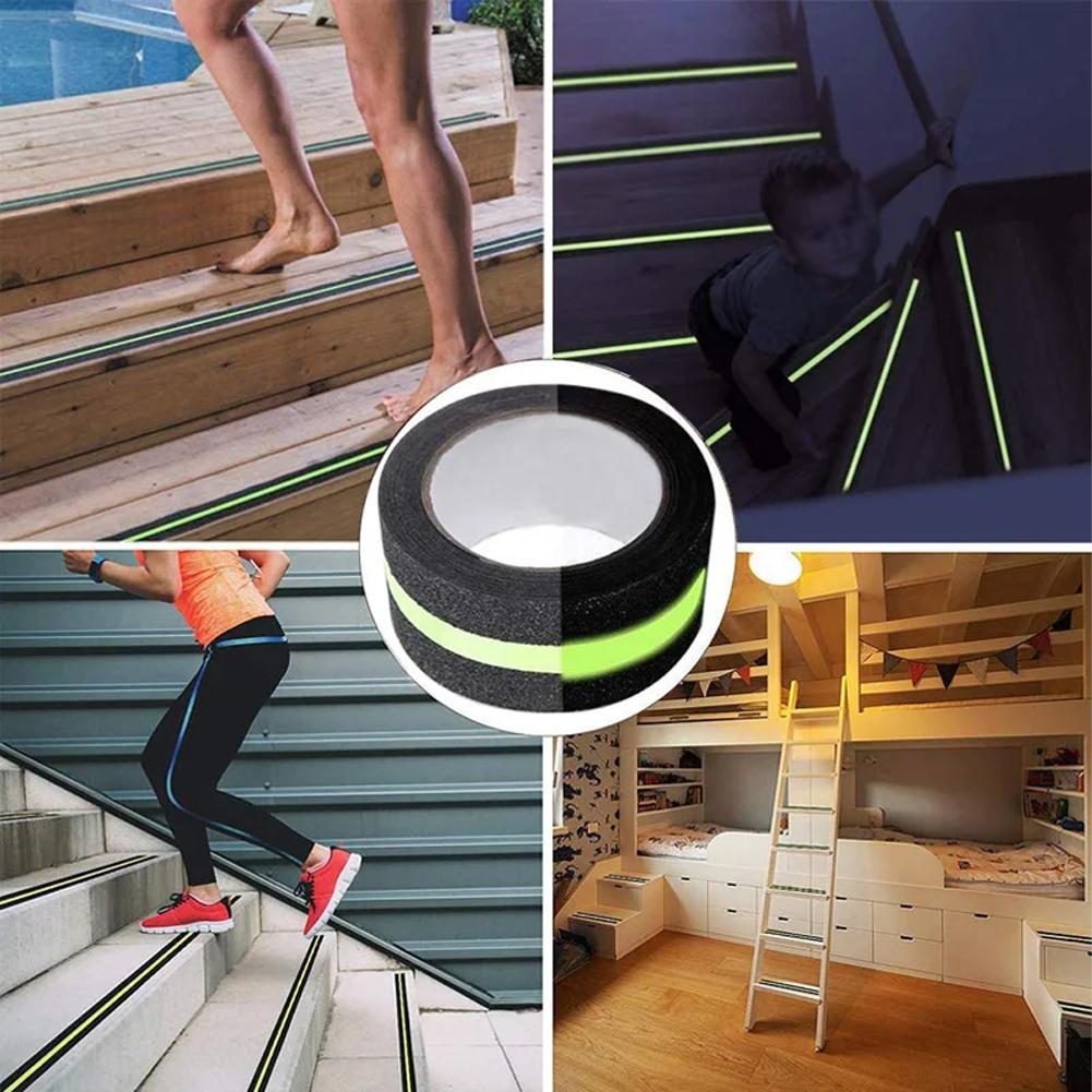 Luminous Anti Slip Grip Tape For Stairs Steps Ladders Home Improvement Decor 80grit Aluminum Oxide Anti Slip Traction Tape