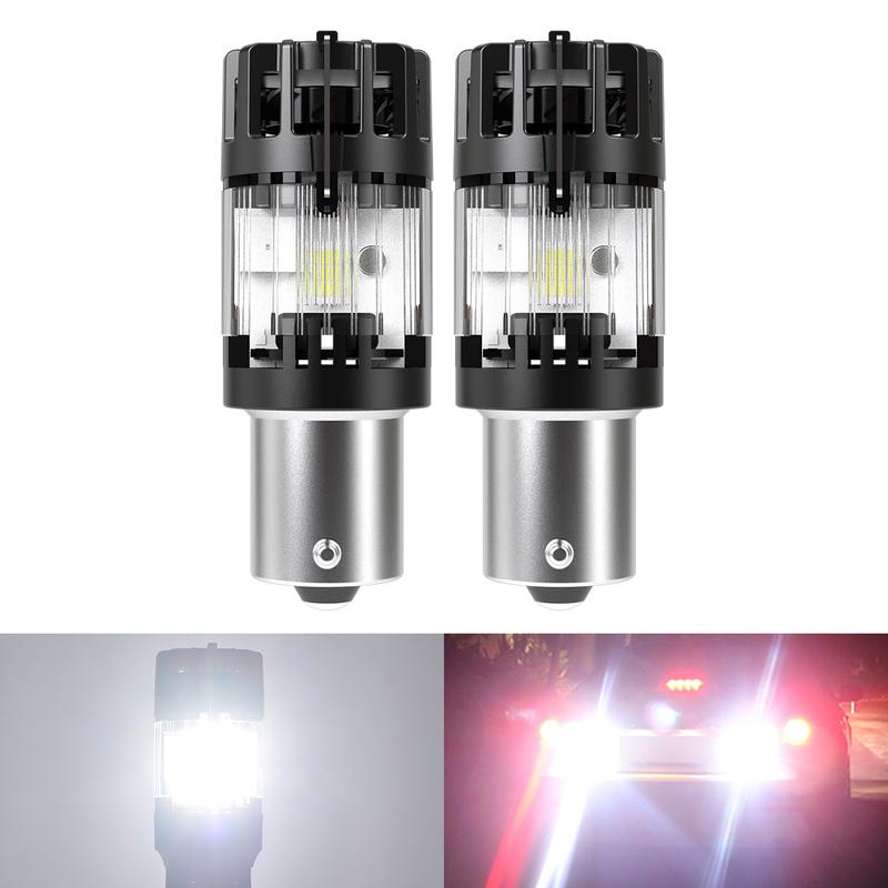 2pcs 1156 ba15s p21w Canbus Led Car Lights Super Bright White Red Orange P21W Led High Power For BMW E30 3 1982~1991