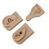 Silicone Piercing Practice Model Simulation Soft Flexible Nose Ears Model for Display Teaching Dark Skin Color