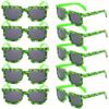 10 Piece Set Of Pixel Glasses Plastic Frame Decorative Glasses Party Gifts Adult Novelty Holiday Decorative Glasses