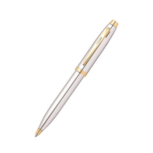 Sheaffer 100 Chrome/Gold Trim Plated Pen (Ballpoint)