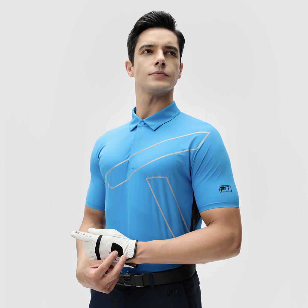 New FILA Polo Shirt Men's Sunny Mountain Blue A11M435141FBU