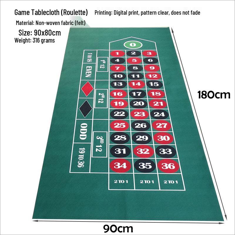 90x180cm Texas Roulette & Kartenspiel Tisch Filzmatte, Vlies
