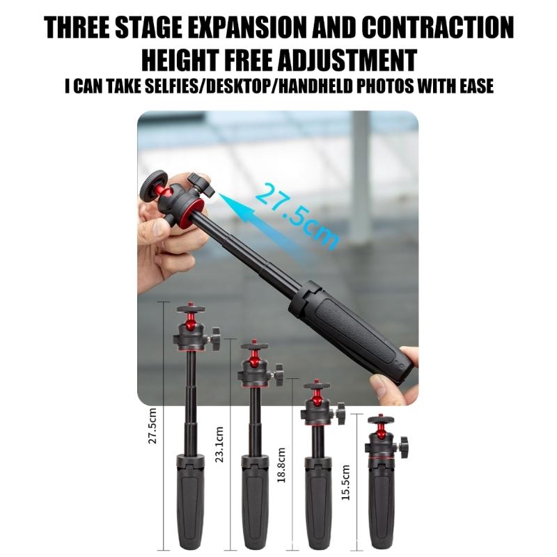 Adjustable Foldable Camera Tripod Stand for Pocket 3 Mainstream Action Cameras for Travel and Outdoor Use
