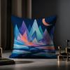 Geometric Landscape Art Cushion Cover Case Antidustmite Pillowcase Invisible Zipper Silky Short Plush Sofa Cushion Cover