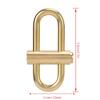 Durable Brass Lock Clip Key Holder Oval Quick Open Lock Keychain Slide Locking Carabiner Hiking