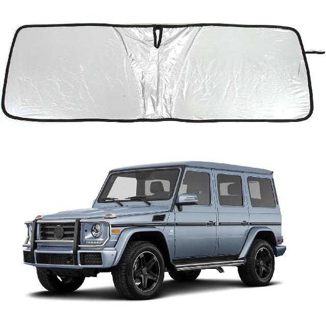 

Windshield Sunshade for Benz G-Class 2004-2018, Custom Fit Front Window Sunshade, Foldable Reflective Sun Visor, Screen Shield Cover UV Blocker білий