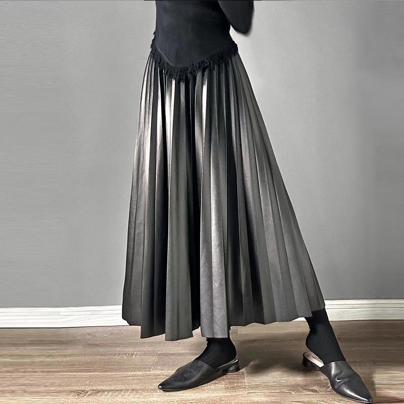 

The New Summer 2025 Skirt Is High-waisted and Thin One Size чорний
