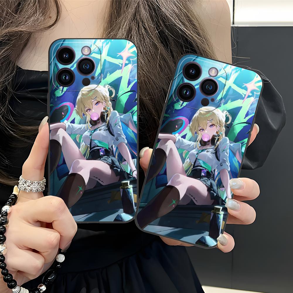 Wuthering Waves Lynae Telefoonhoesje voor iPhone 17 16 15 14 13 12 11 X XR XS 8 7 Air Pro Max Plus Mini Kleurrijke Cover Luxe Mooi