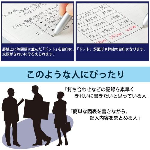KOKUYO Note Ring Notebook Adult Campus Dotted B Ruled A5 50 Sheets S-T133BT-DB Navy Blue