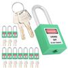 10Sets 38mm Lockout Tagout Lock Durable Nylon Isolation Design Corrosion Resistant Padlock with 20 Keys