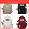 Ulzzang Canvas Backpack For Girls Korean Style Fashionable Streetwear Nylon Material Cow Print Design