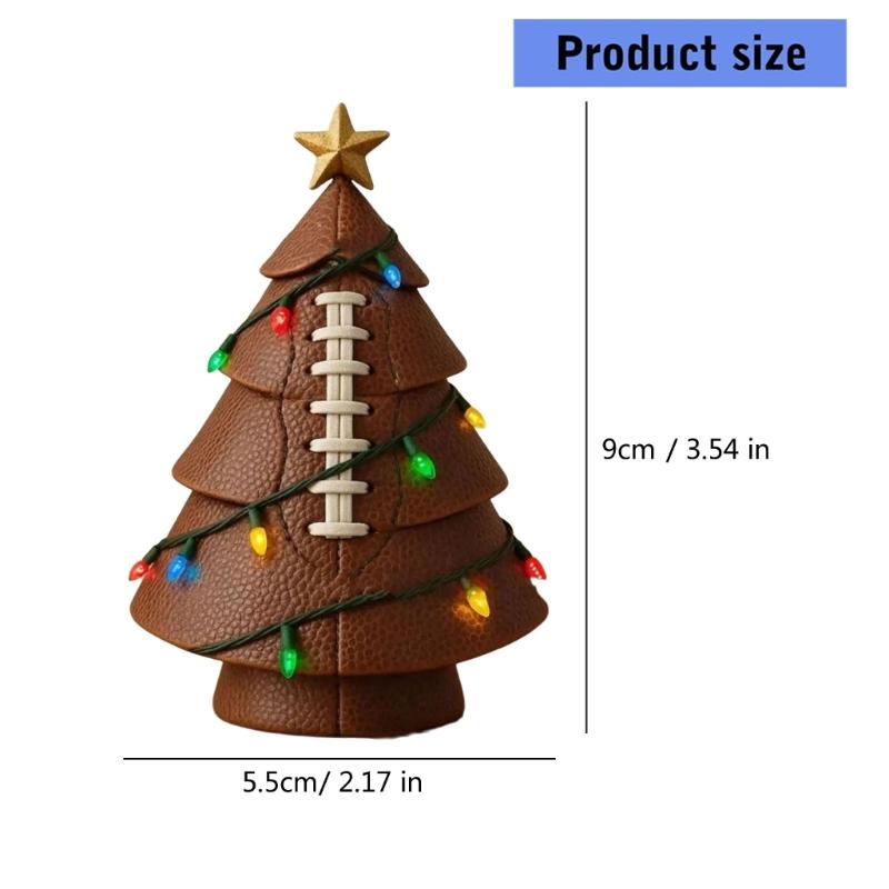  Reusable Soccer Christmas Decoration Resin Art Table Ornament For Sport Lover