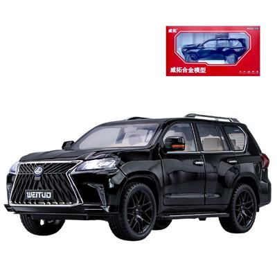 1/18 Lexus LX570 SUV Sportinis Žaislinis Automobilis Diecast Metalinis Modelis Miniatiūrinis Atitraukiamas Garsas Šviesa Atidaromos Durys Kolekcija Dovana Vaikams