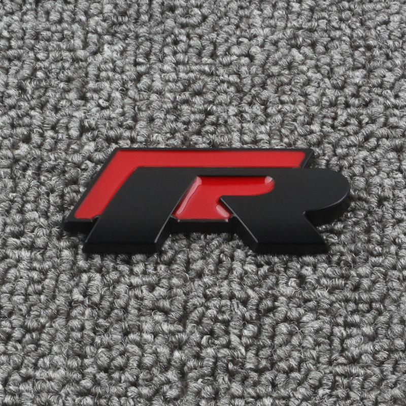 Compatible R Line Logo Sticker for Volkswagen Golf, CC, Scirocco, Magotan, Sagitar, and Polo - Rear Emblem/Grille Badge