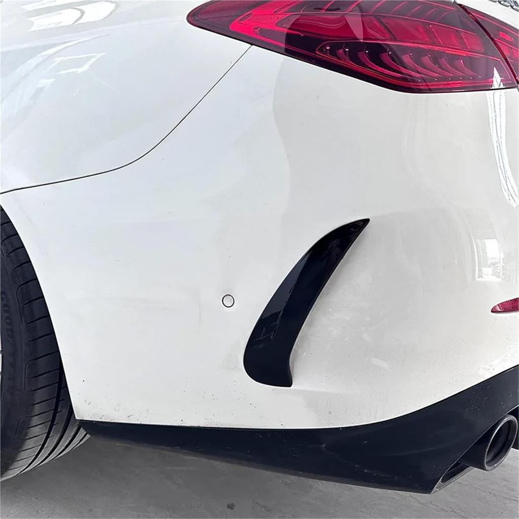 Car Rear Bumper Splitter Side Spoiler Air Vent Wind Knife Body Kits Compatible with Benz C-Class W206 C260 C43 C63 AMG 2022 2023(Glossy Black)