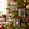 2D Acrylic Christmas Clip Ornament Holder Hanging Pendant Set