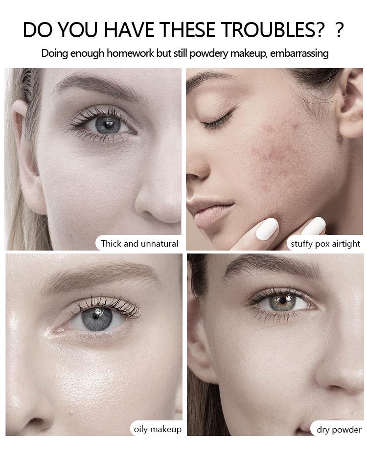 Fond de ten cushion cu cap de ciupercă Anglicolor: Bază CC rezistentă la transpirație și corector BB