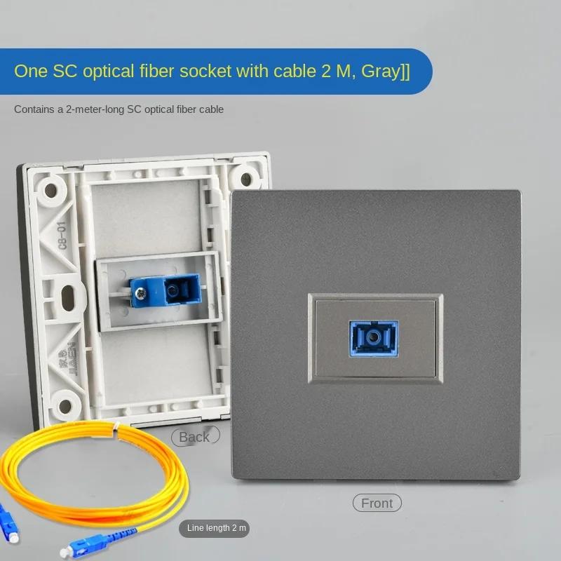 Depoguye Επιτοίχιος πίνακας υποδοχής πληροφοριών οπτικών ινών μίας θύρας, πάνελ σύνδεσης τοίχου οπτικών ινών SC με καλώδιο οπτικών ινών
