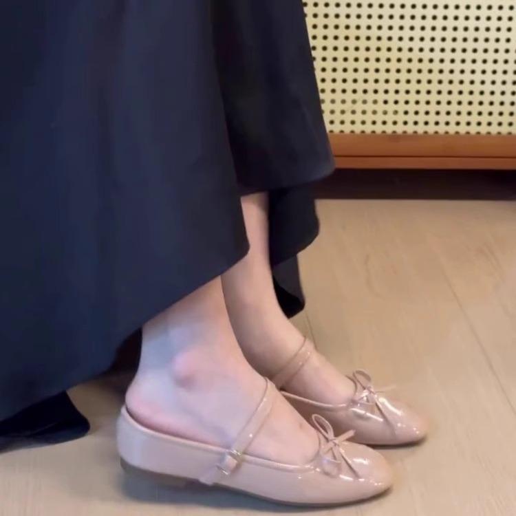 

Nei Zeng~ Bow one and a half slippers women s ballet shoes 34