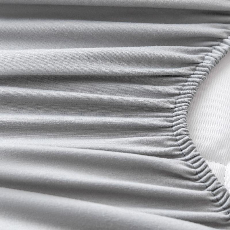 Einfarbig Hautfreundlich Gewaschene Baumwolle Bettlaken Staubdicht Rutschfest Gesteppt Verdickt Bettdecke Zuhause Schlafzimmer Schutzdecke