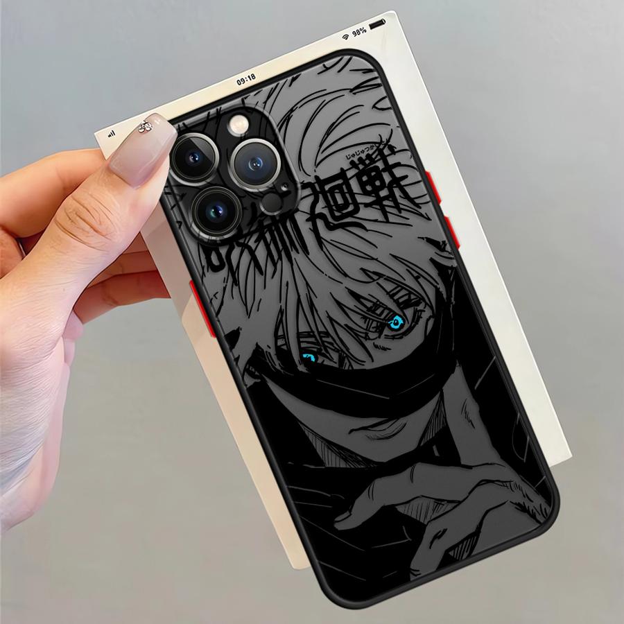 Japanese Cool Anime Case for iPhone 17 Pro Max 13 Mini 15 12 11 7 8 SE 14 16 Plus Air XS XR Funda Back Phone Cover