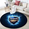 Arsenal Football Club3 Round Area Rug,Carpet Rug for Living Room Bedroom Sofa Playroom Decor,Non-slip Floor Mat
