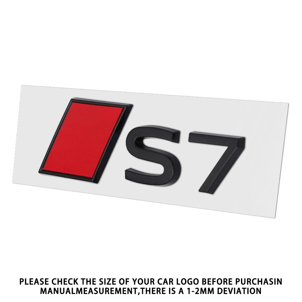 3D Aluminum Car Emblem Rear Trunk Decoration Sticker Tail Badge Decal For kcpn5 S S3 S4 S5 S6 S7 S8 A6 C5 C6 C7 A7 A8 Q3 Q5 Q7 TT
