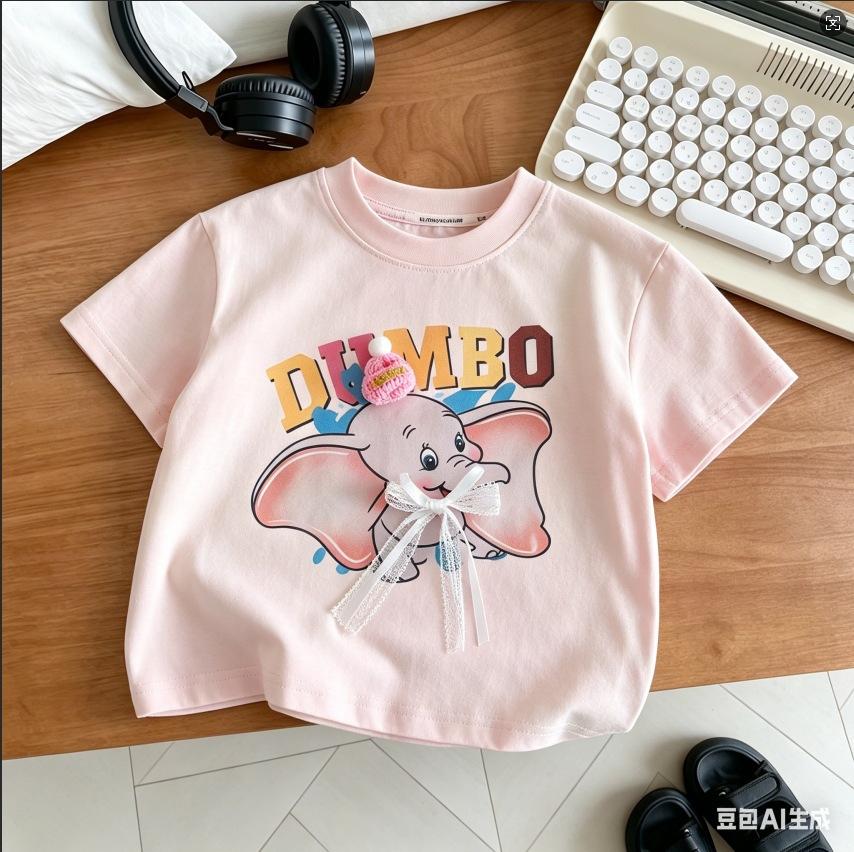 Girls Cute Cartoon Short Sleeve T Shirt Summer Princess Top 80