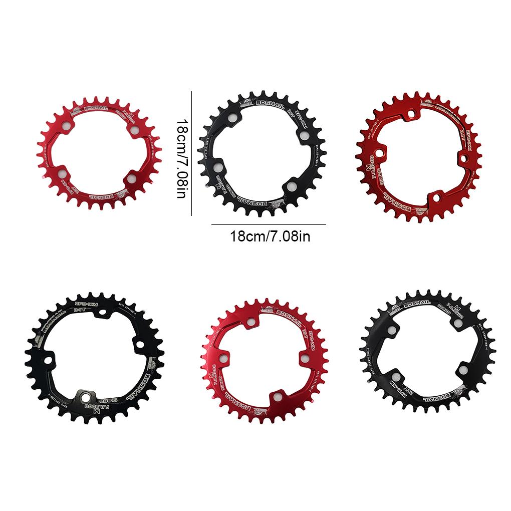 Round Oval Wear-resistant Crankset Wide Single Chain Ring Chainwheel Tooth Plate 4 Pieces Sprocket Bolts M7000 M9000