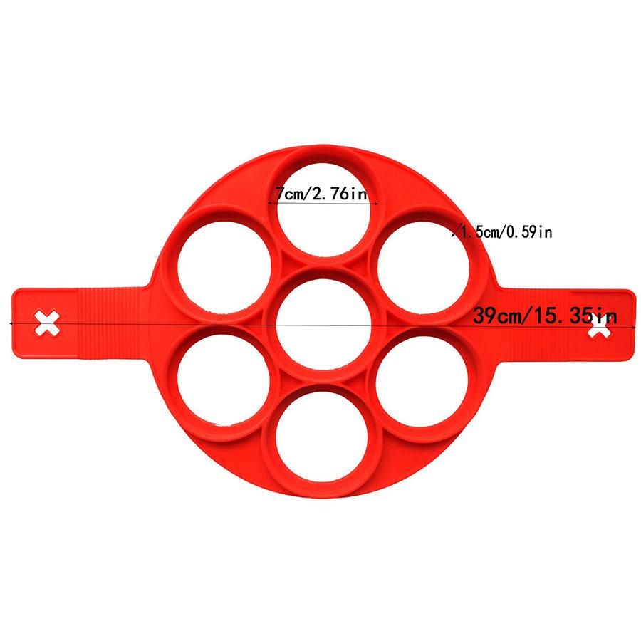 Silicone Egg & Pancake Mold - Multi-Shape 7-Hole Fryer