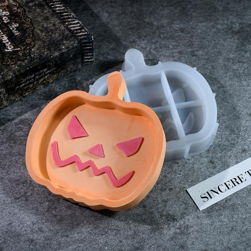 Silicone Resin Mold Resin Tray Molds Halloween Series Silicone Plate Molds Suitable for Crafting and Table Decoration
