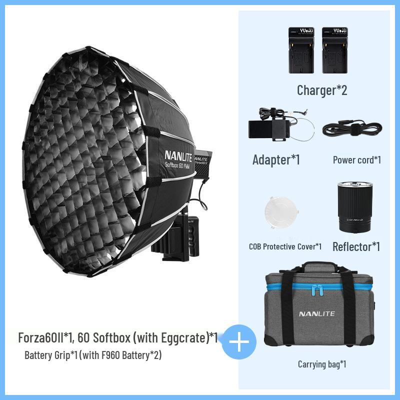 Nanlite Forza 60/60B II Bi-color Spotlight Kit for Photography and Outdoor Shooting
